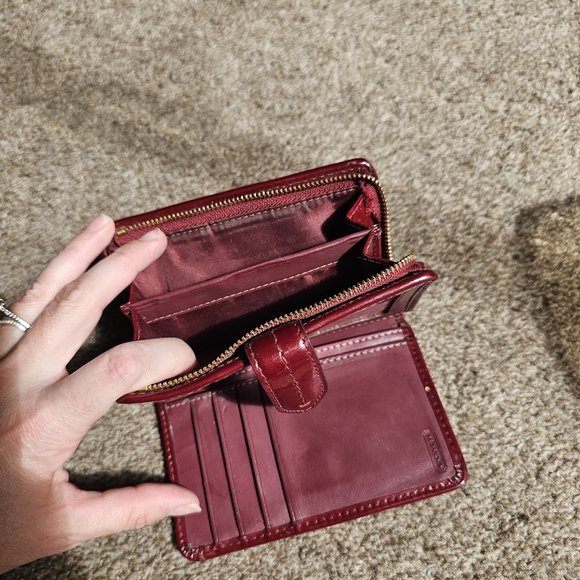 Coach Embossed Red Wallet - Picture 3 of 3